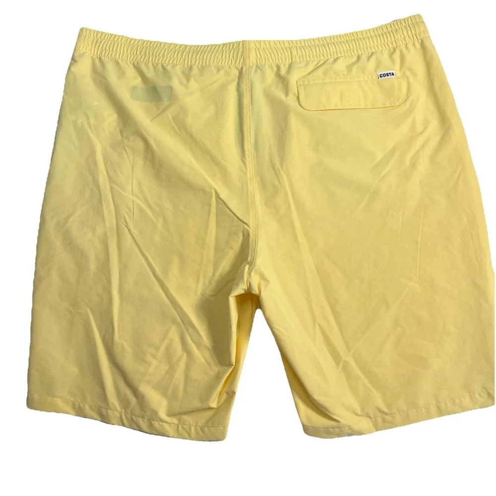 Costa‎ Men's Elastic Drawstring Board Shorts Yellow Size XXL-New